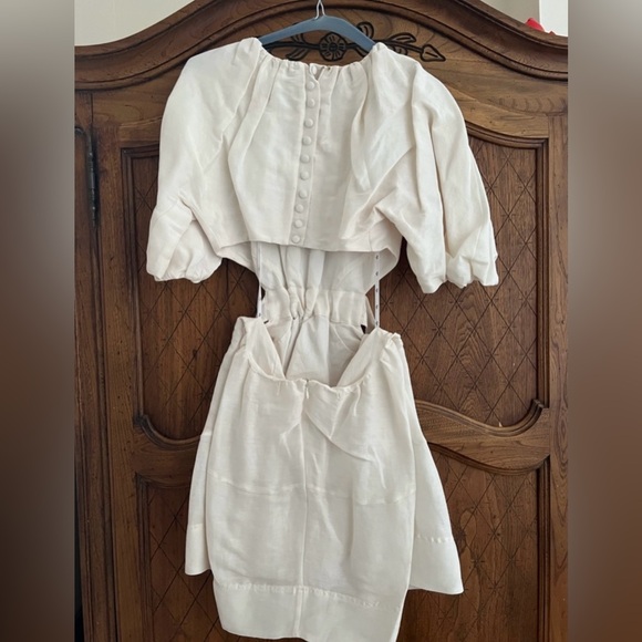 Aje Psychedelia Mimosa Cut Out Mini Dress Ivory White Size US 4 / AUS 8 / Small - Picture 6 of 6